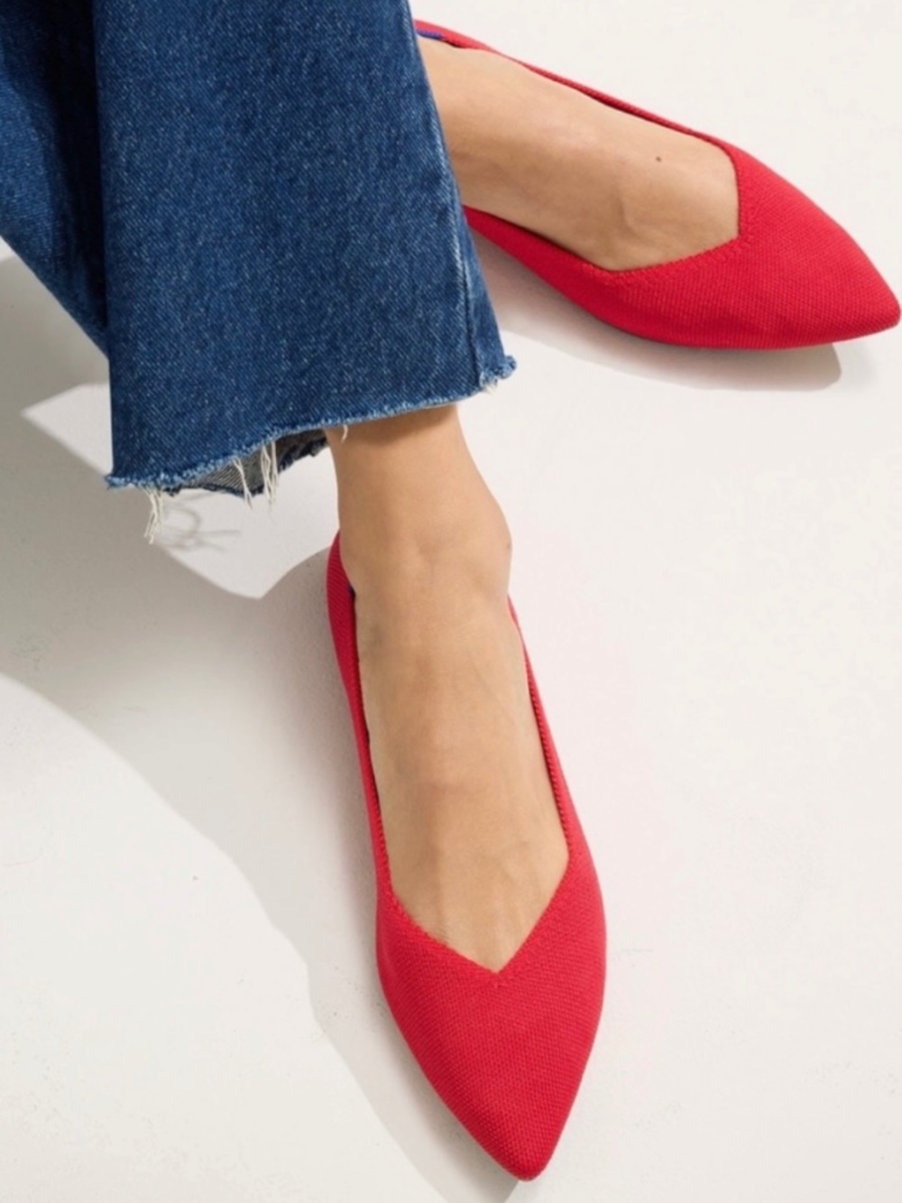 Rothy’s red Point II comfy flats women’s Size 12.5